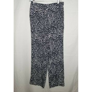 Chicos wide leg Pull-On palazzo pants size 00 / Sz. 2 Blue White